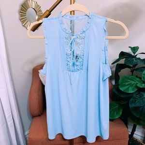 Blue lace top! NWOT